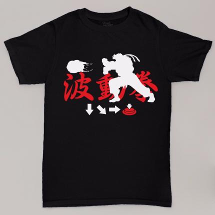 T-shirt Super Street Fighter 2x. Technique pour réussir un quart de cercle et faire un Hadoken avec Ryu.