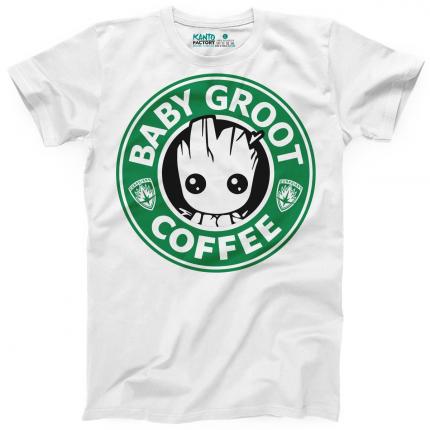 T-shirt Baby Groot Coffee. Parodie Starbuks Coffee des Gardiens de la galaxie 2.