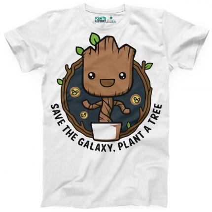 T-shirt bébé Groot écolo. Les gardiens de la galaxie. Il suffit de planter un arbre pour sauver la galaxie.