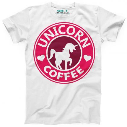 T-shirt licorne parodie de starbuck coffee. Unicorn Coffee. Un café plein d amour et d arc-en-ciel.