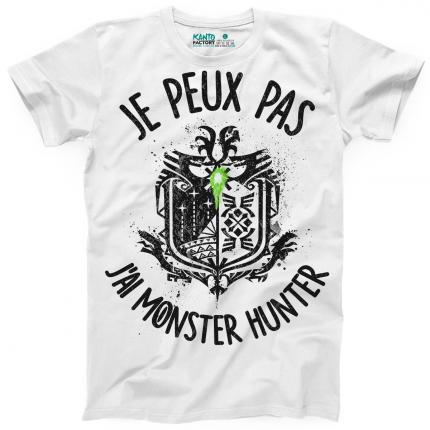 T-shirt sur l univers du jeu Monster Hunter World  Je peux pas j ai Monster Hunter .