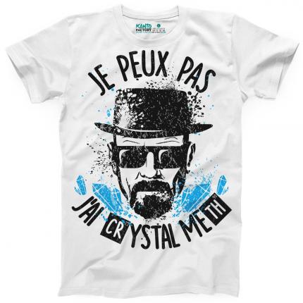 T-shirt Breaking Bad Heisenberg. Je peux pas j ai crystal meth.