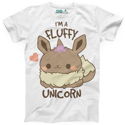 T-shirt Pokémon évoli Eevee I m a fluffy unicorn.