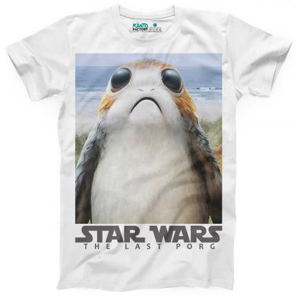 T-shirt sur l univers de Star Wars the last Jedi parodié par un Porg