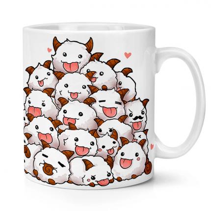 Mug League of Legend avec une montagne de petits poros tous mignons.