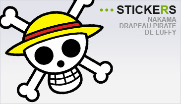 Stickers - Drapeau pirate de Luffy