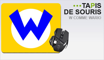 Tapis de souris - W comme Wario